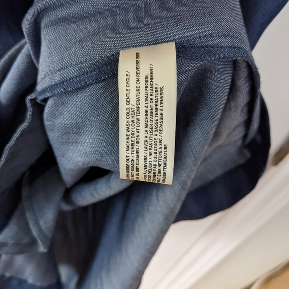 Fig Clothing SOY Dress blue denim tencel size Medium T6 - Picture 8 of 11